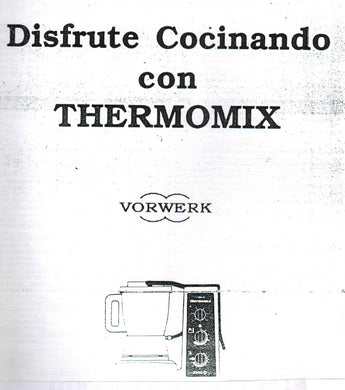 Libro Escaneado Thermomix 3300 Disfrute cocinando con Thermomix